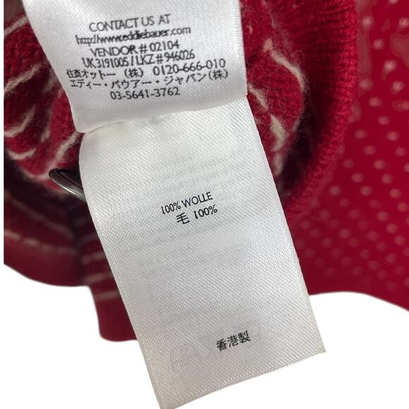 Vintage Eddie Bauer 100% Wool Fair Isle Heart Sweater Vest Women's Size XXL - Picture 9 of 9